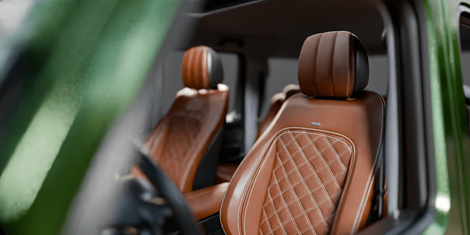 Dashboard trim customisation in the G-Class configurator interface