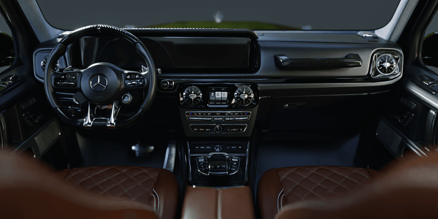 360° interactive interior view of the configured G-Class